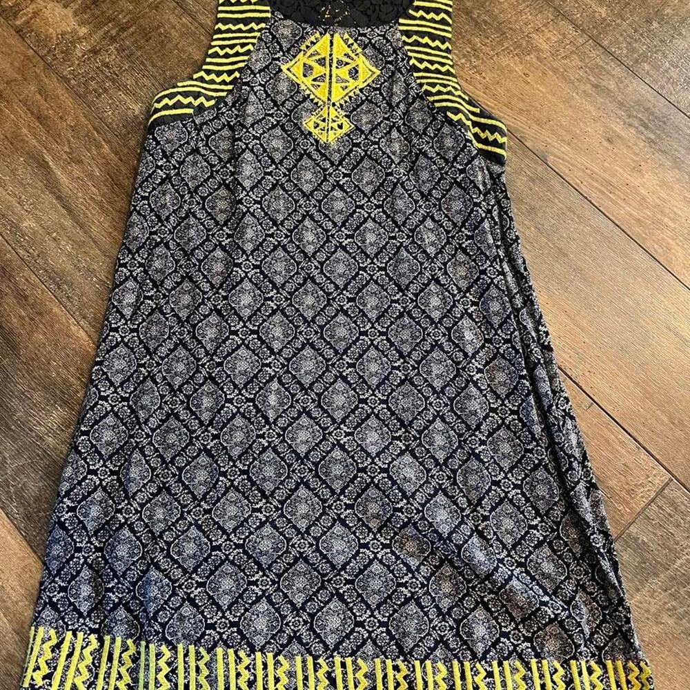 Thml black yellow dress